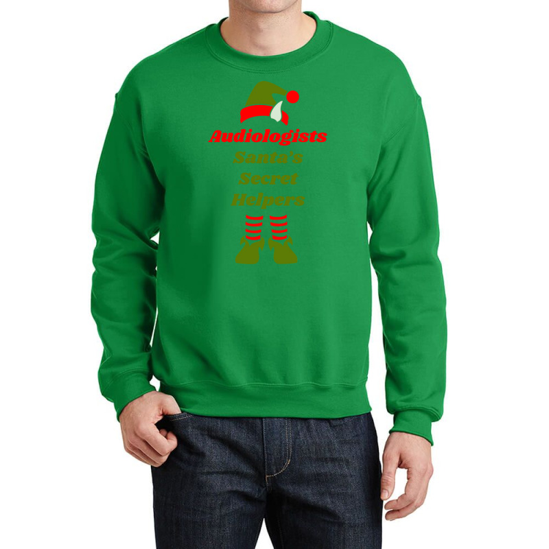 Audiologist Santa Secret Helper Elf Christmas Holi Crewneck Sweatshirt by canudohidejip | Artistshot