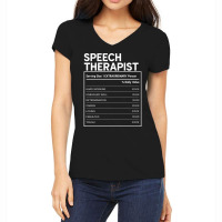 Speech Therapist Nutrition Facts Design Women's V-neck T-shirt | Artistshot