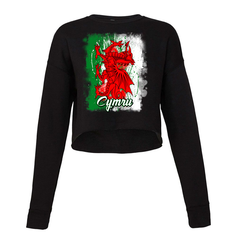 Wales Dragon National Symbol With The Welsh Flag C Cropped Sweater by whoretacarpal | Artistshot