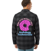 Audiology Tech Work Bites Fun Pink Donut Sprinkles Flannel Shirt | Artistshot