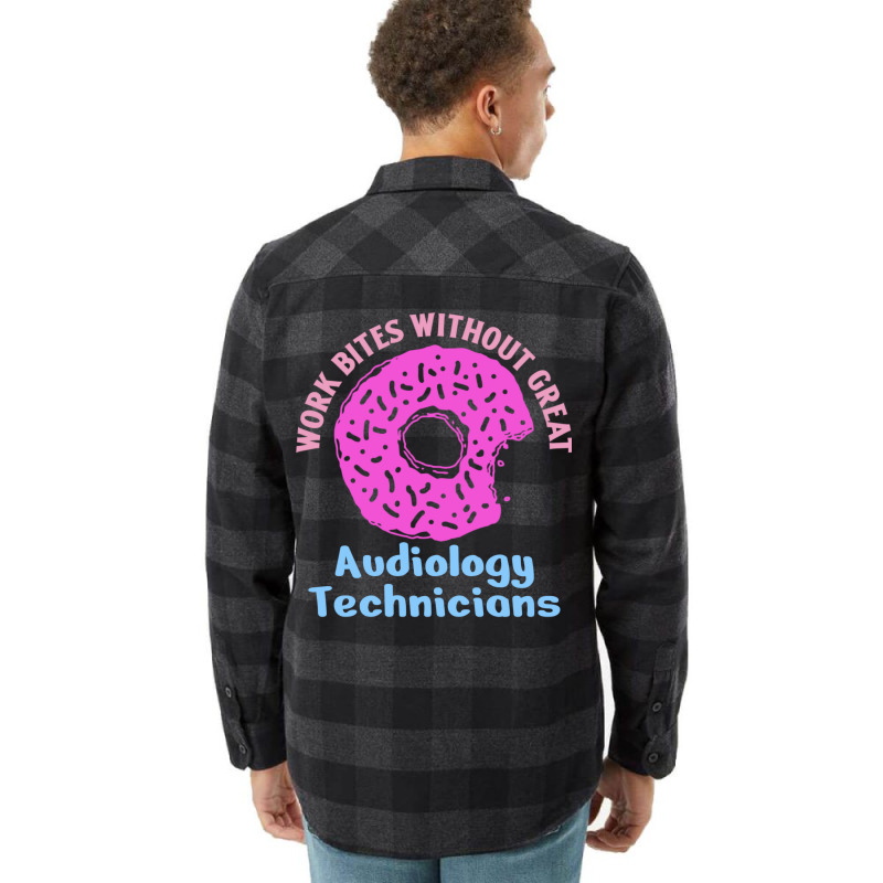 Audiology Tech Work Bites Fun Pink Donut Sprinkles Flannel Shirt by prioreleijer9 | Artistshot