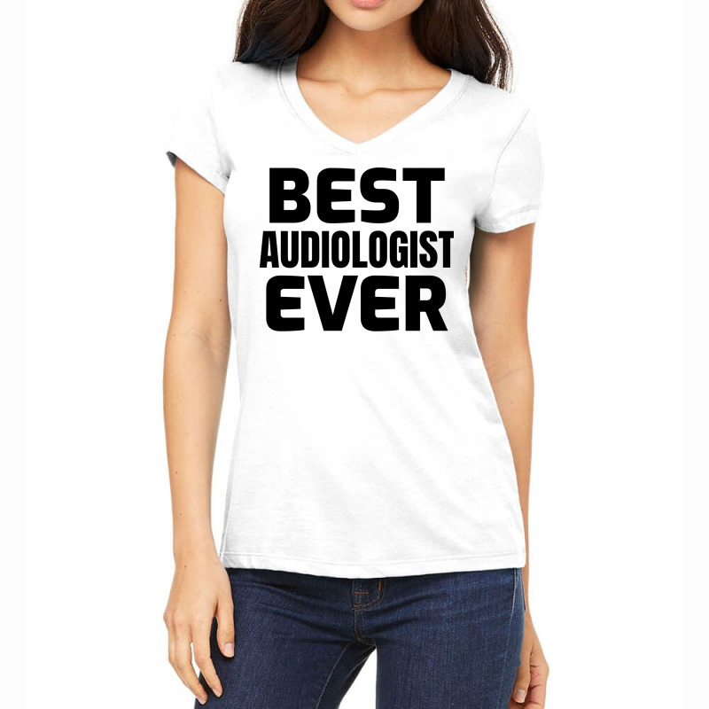 Best Audiologist Ever Yellow Women's V-Neck T-Shirt by hummalfrangt | Artistshot