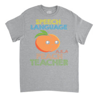 Speech Pathology Speech Therapist Peach Design Tre Classic T-shirt | Artistshot