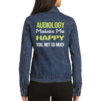 Funny Happy Audiology Audiologist Boy Ladies Denim Jacket | Artistshot