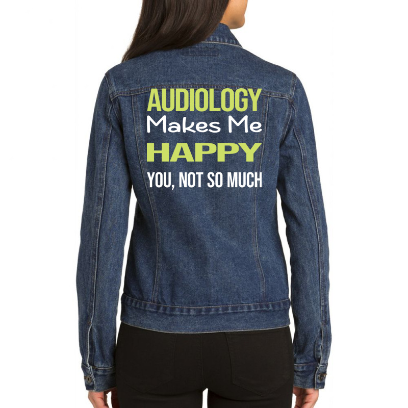 Funny Happy Audiology Audiologist Boy Ladies Denim Jacket by tyashawiesztr | Artistshot