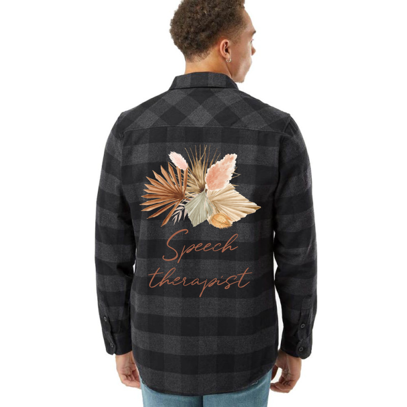 Speech Therapist Boho Dried Flowers Design Flannel Shirt by canudohidejip | Artistshot