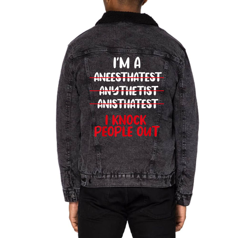 Anesthesiologist Anaesthetist Anaesthesiologist An Unisex Sherpa-lined Denim Jacket | Artistshot