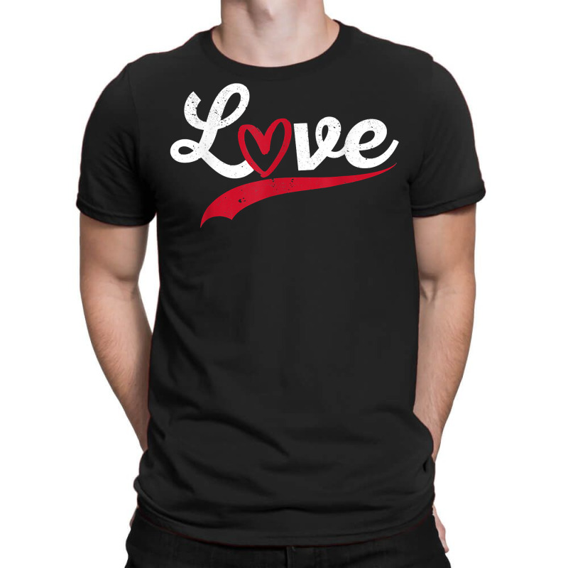 Love Typography Hearts Valentine's Day Lover Roman T-Shirt by ardylanda | Artistshot