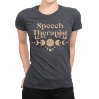 Speech Therapist Boho Colored Moon Phase Design Ladies Fitted T-shirt | Artistshot