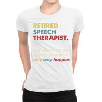 Speech Therapist Retired Retro Definition Design Ladies Fitted T-shirt | Artistshot