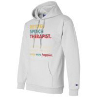 Speech Therapist Retired Retro Definition Design Champion Hoodie | Artistshot