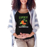 Lucky To Be Vaccinated Maternity Scoop Neck T-shirt | Artistshot