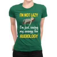 Funny Lazy Audiology Audiologist 70s Ladies Fitted T-shirt | Artistshot