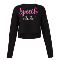 Speech Therapist Font Contrast Design Cropped Sweater | Artistshot