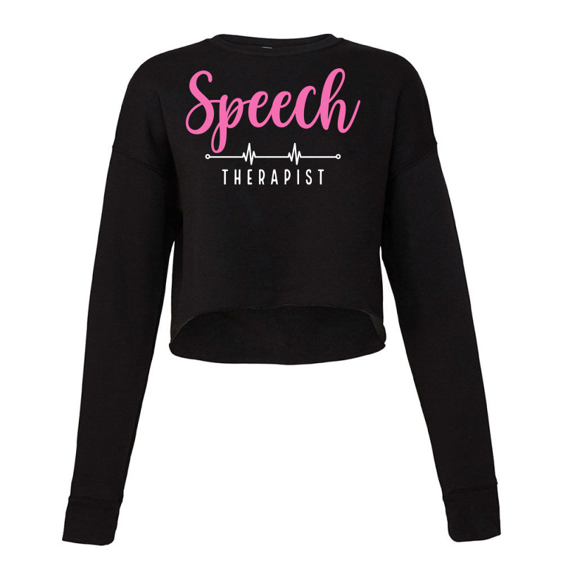 Speech Therapist Font Contrast Design Cropped Sweater by ruplalghemir | Artistshot