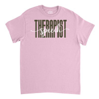 Speech Therapist Tall Font Contrast On Dark Design Classic T-shirt | Artistshot