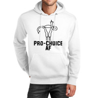 Pro Choice Af Uterus Middle Finger  Fitted Unisex Hoodie | Artistshot