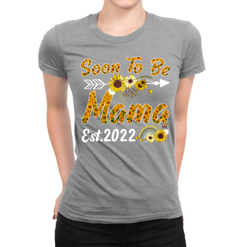 Mothers Day Soon To Be Mama Est 2022 Sunflower Lov Ladies Fitted T-Shirt by aynayenye | Artistshot