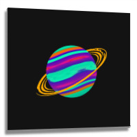 Trending Colorful Planet Metal Print Square | Artistshot