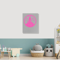 Space Shuttle Hot Pink Emblem Aesthetic Portrait Canvas Print | Artistshot