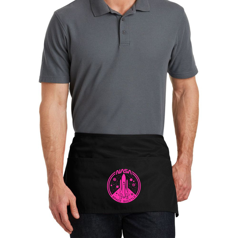 Space Shuttle Hot Pink Emblem Aesthetic Waist Apron | Artistshot