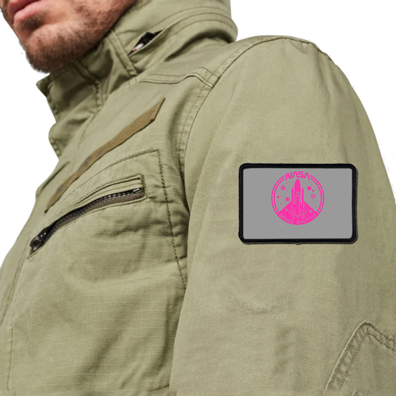 Space Shuttle Hot Pink Emblem Aesthetic Rectangle Patch | Artistshot