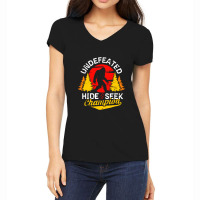 Undefeated Hide And Seek Champion Women's V-neck T-shirt | Artistshot