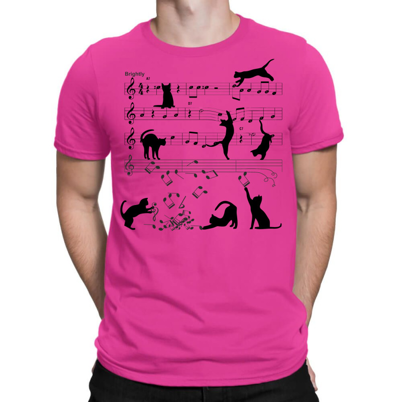 Cat Playing Clef Notes Piano Music Funny Musical C T-shirt | Artistshot