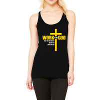 Work For God The Retirement Benefits Are Great Racerback Tank | Artistshot