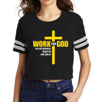 Work For God The Retirement Benefits Are Great Scorecard Crop Tee | Artistshot