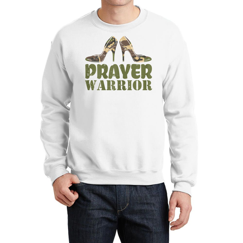 Womens Camo Heels Prayer Warrior Faith God Jesus C Crewneck Sweatshirt | Artistshot