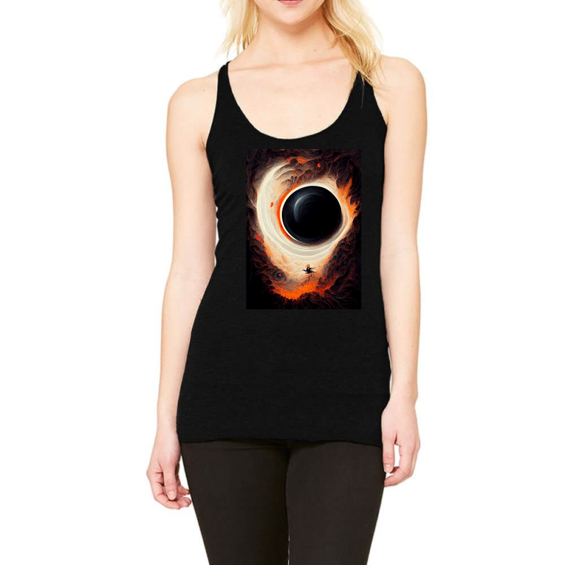 Hello Black Hole Blue Racerback Tank by currywytche | Artistshot