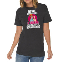 Never Underestimate Woman Bookbinding Vintage T-shirt | Artistshot