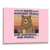 Camping I Hate Morning People And People And Morni Metal Print Horizontal | Artistshot