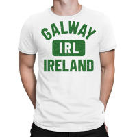 Galway Ireland Gym Style Grey With Distress Dark G T-shirt | Artistshot