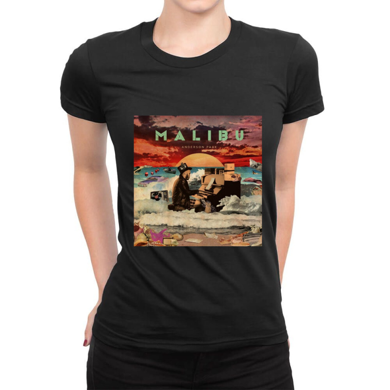 Anderson Paak Malibu Poster Ladies Fitted T-Shirt by sbozaLizth | Artistshot