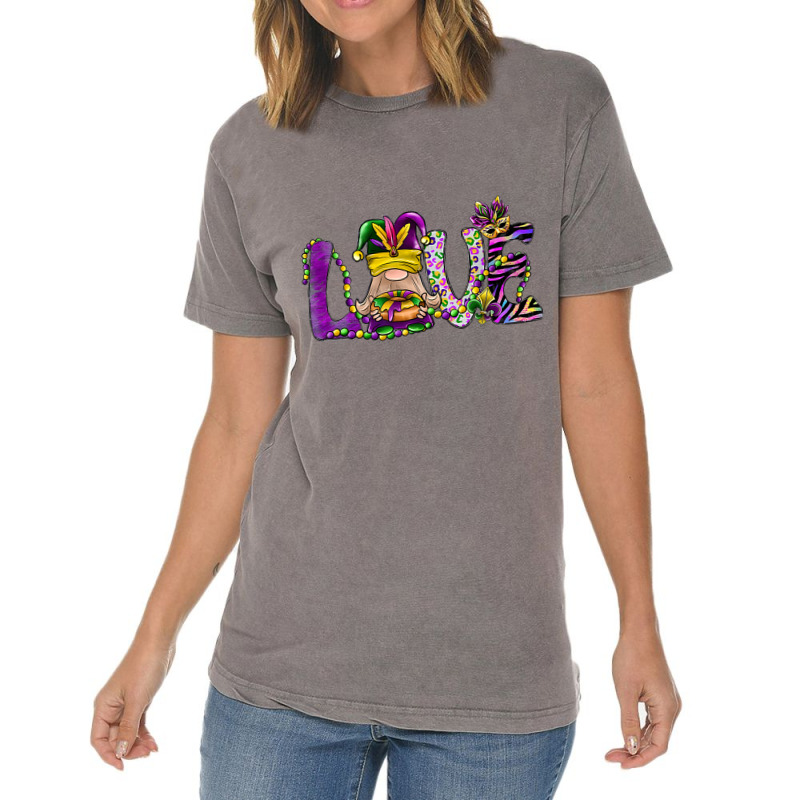 Gnome Love Mardi Gras King Cake Fat Tuesday New Or Vintage T-shirt | Artistshot