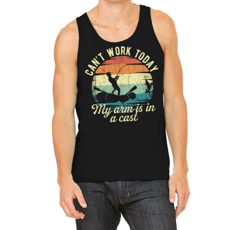 Cant Work Today My Arm Is In A Cast Funny Fishing Hunting Lover Gift V Tank Top | Artistshot