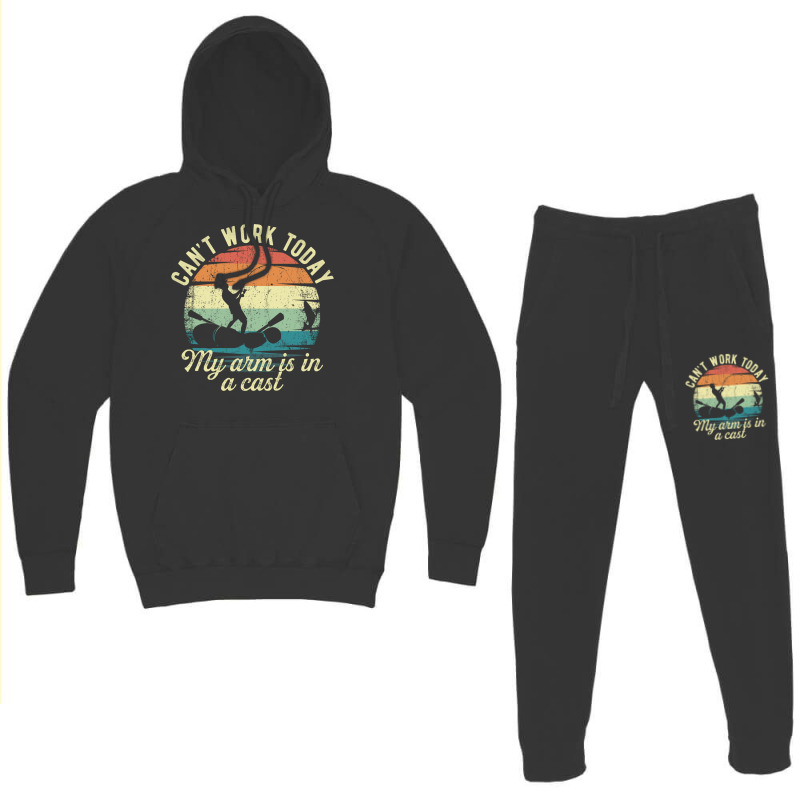 Cant Work Today My Arm Is In A Cast Funny Fishing Hunting Lover Gift V Hoodie & Jogger Set | Artistshot