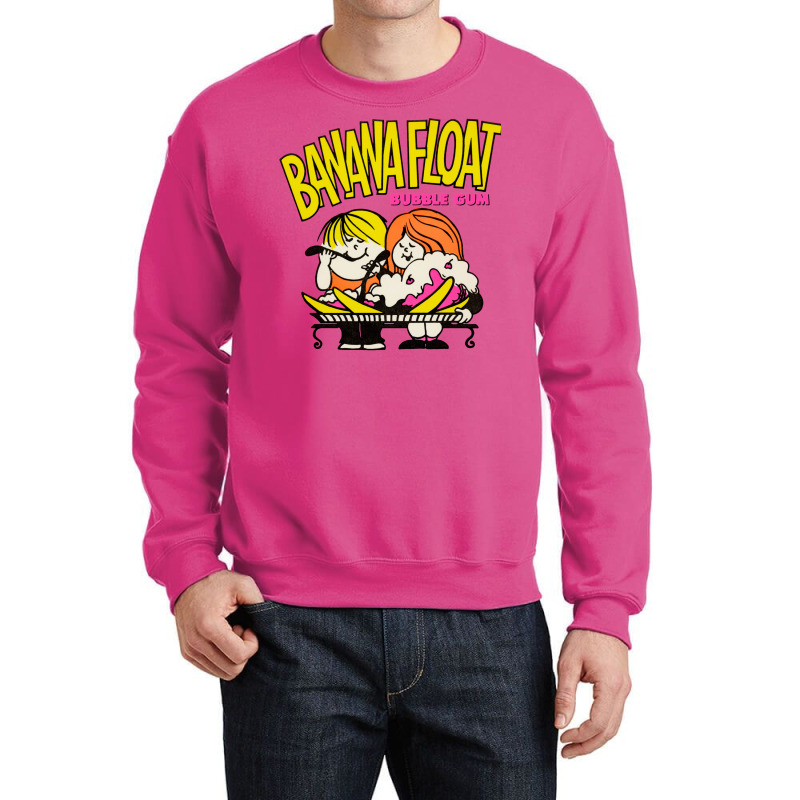 Banana Float Bubble Gum Crewneck Sweatshirt by fujiogathb | Artistshot