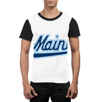 Maine, Black ,bears ,script, Graphic T-shirt | Artistshot