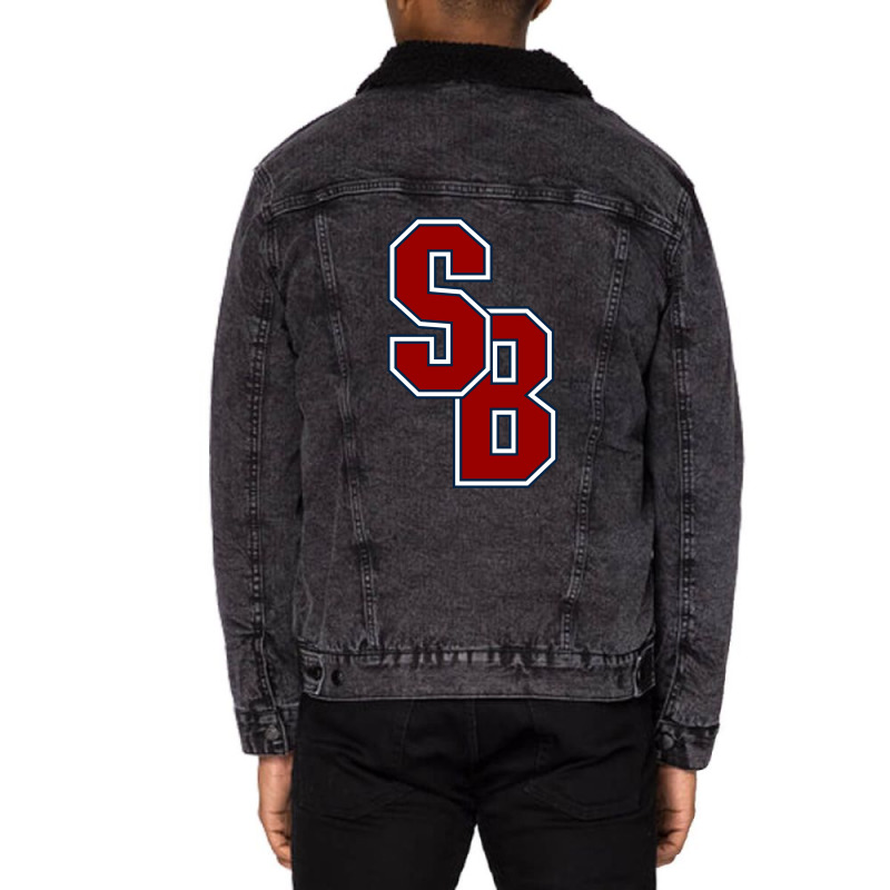 Stony. Brook. Seawolves. Wordmark. Unisex Sherpa-Lined Denim Jacket by viscaro | Artistshot