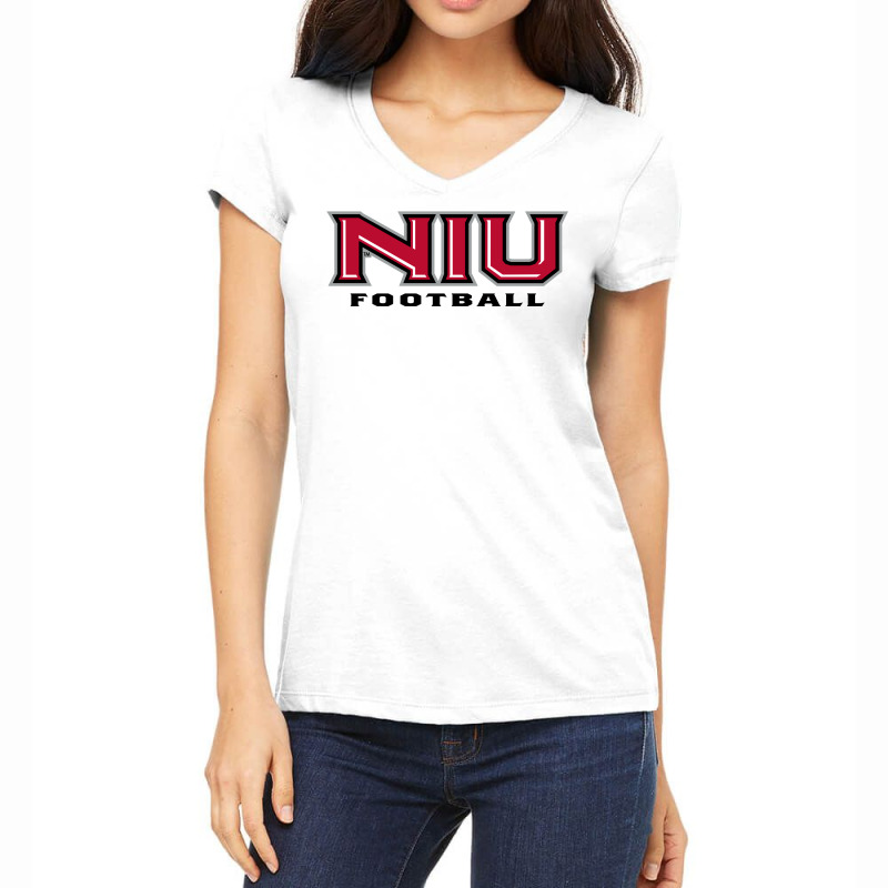 The  Northern Illinois Huskies Football, Wordmark, Women's V-Neck T-Shirt by viscaro | Artistshot