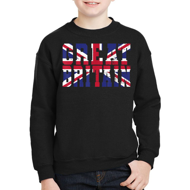 Great Britain United Kingdom Flag Vintage T Shirt Youth Sweatshirt | Artistshot