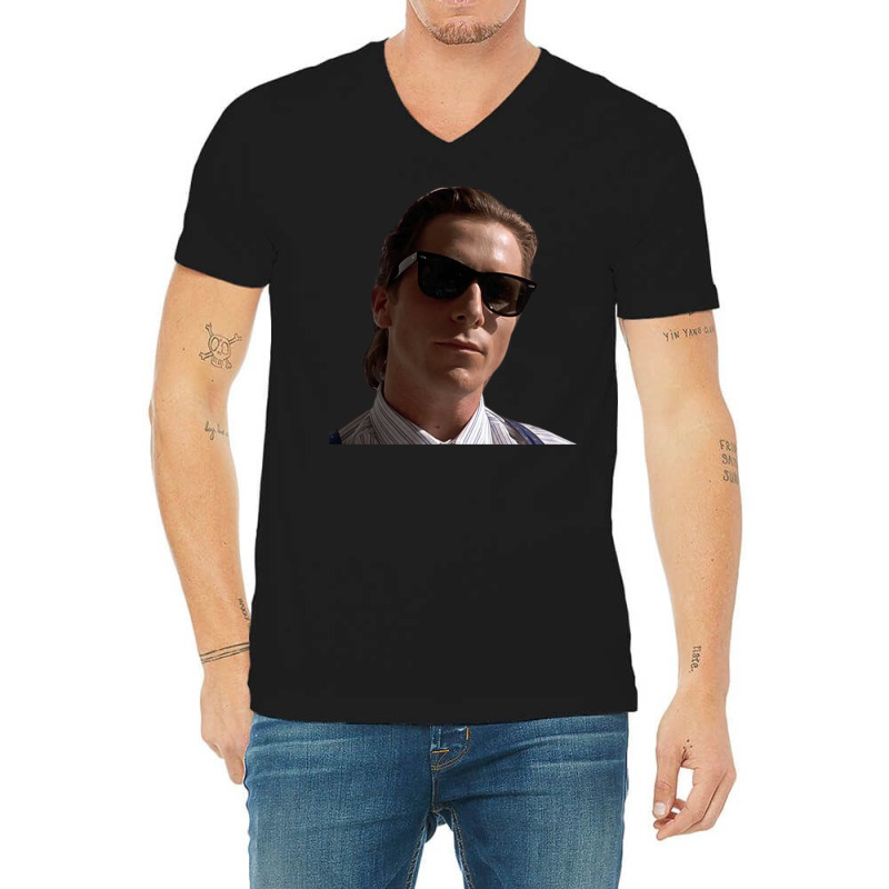 Cool Patrick Bateman From American Psycho V-Neck Tee by fujiogathb | Artistshot