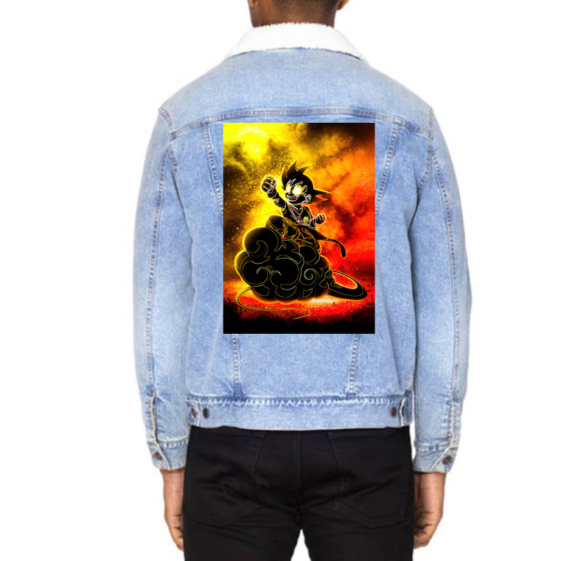 Dark Soul Of Son Goku Unisex Sherpa-Lined Denim Jacket by fujiogathb | Artistshot