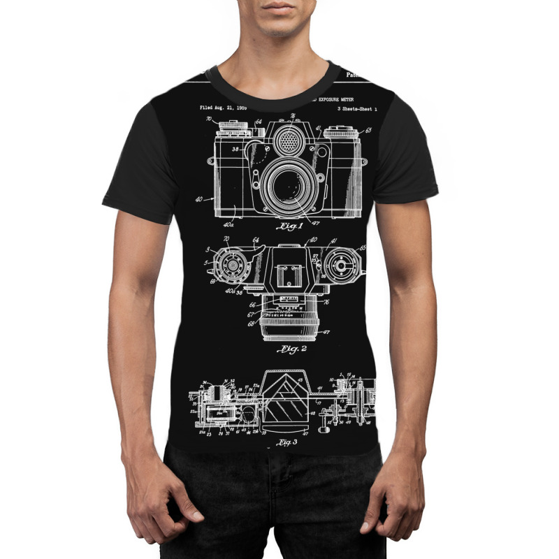 Camera Patent White Graphic T-shirt | Artistshot