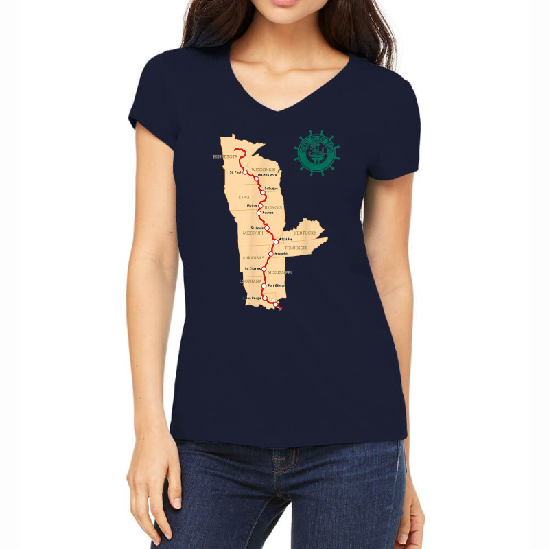 Great River Road Tshirt Roadtrip Tshirt Women's V-neck T-shirt | Artistshot