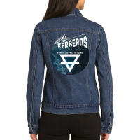 1899 Time Travel Bermuda Triangle   The Lost Ship Ladies Denim Jacket | Artistshot