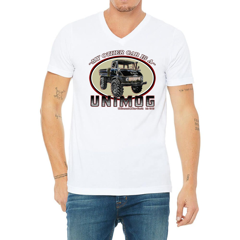 My Other Car Is A Unimog V-Neck Tee by hermesginderq | Artistshot